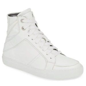 Zadig & Voltaire ZV1747 HIGH FLASH SNEAKERS-White Size 38